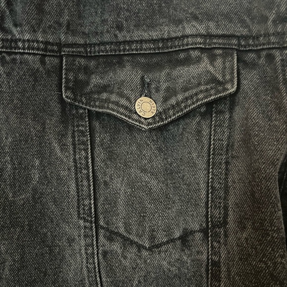 VTG Men’s Large 80s Calvin Klein Black Jean Jacket Core Basics MTV Clubbing - Picture 5 of 9